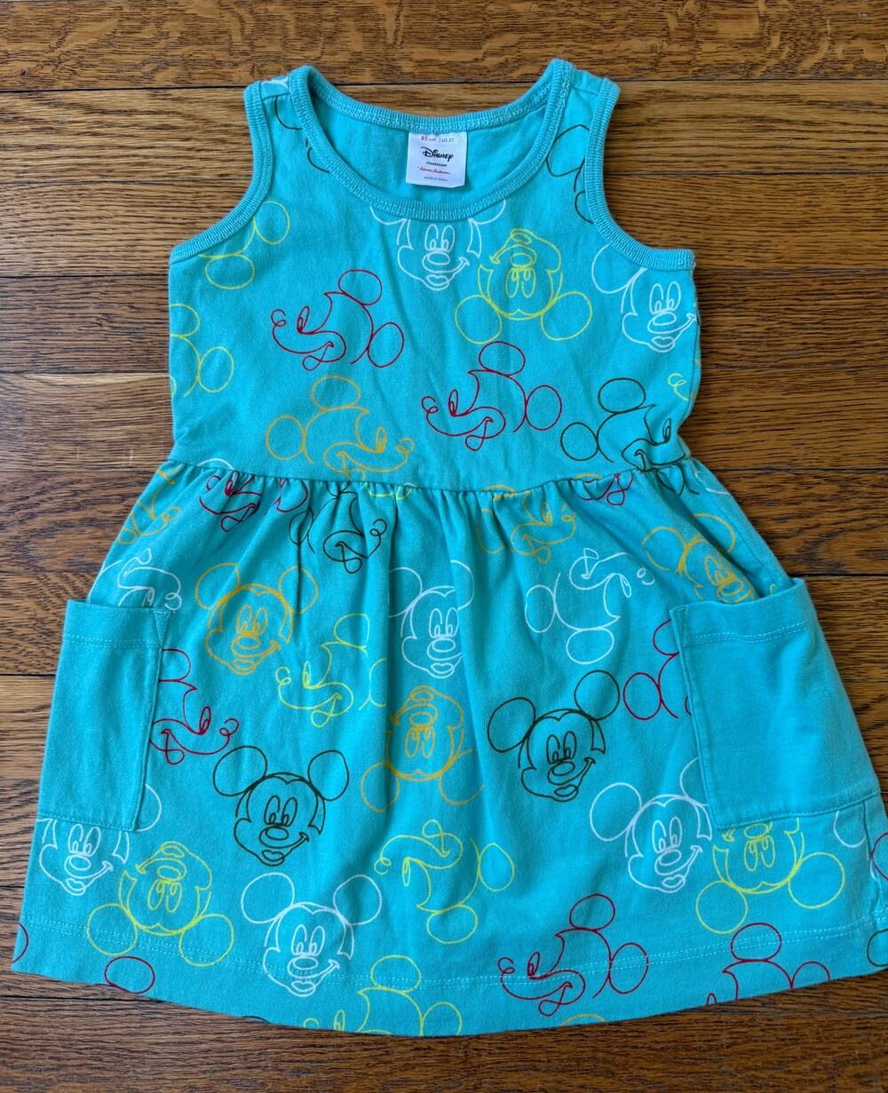 Hanna Andersson Girls' Mickey Mouse Tank Dress Size 2